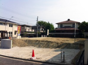 京都府 精華町 分譲物件 ベルズヒル桜ヶ丘II 擁壁工事完了